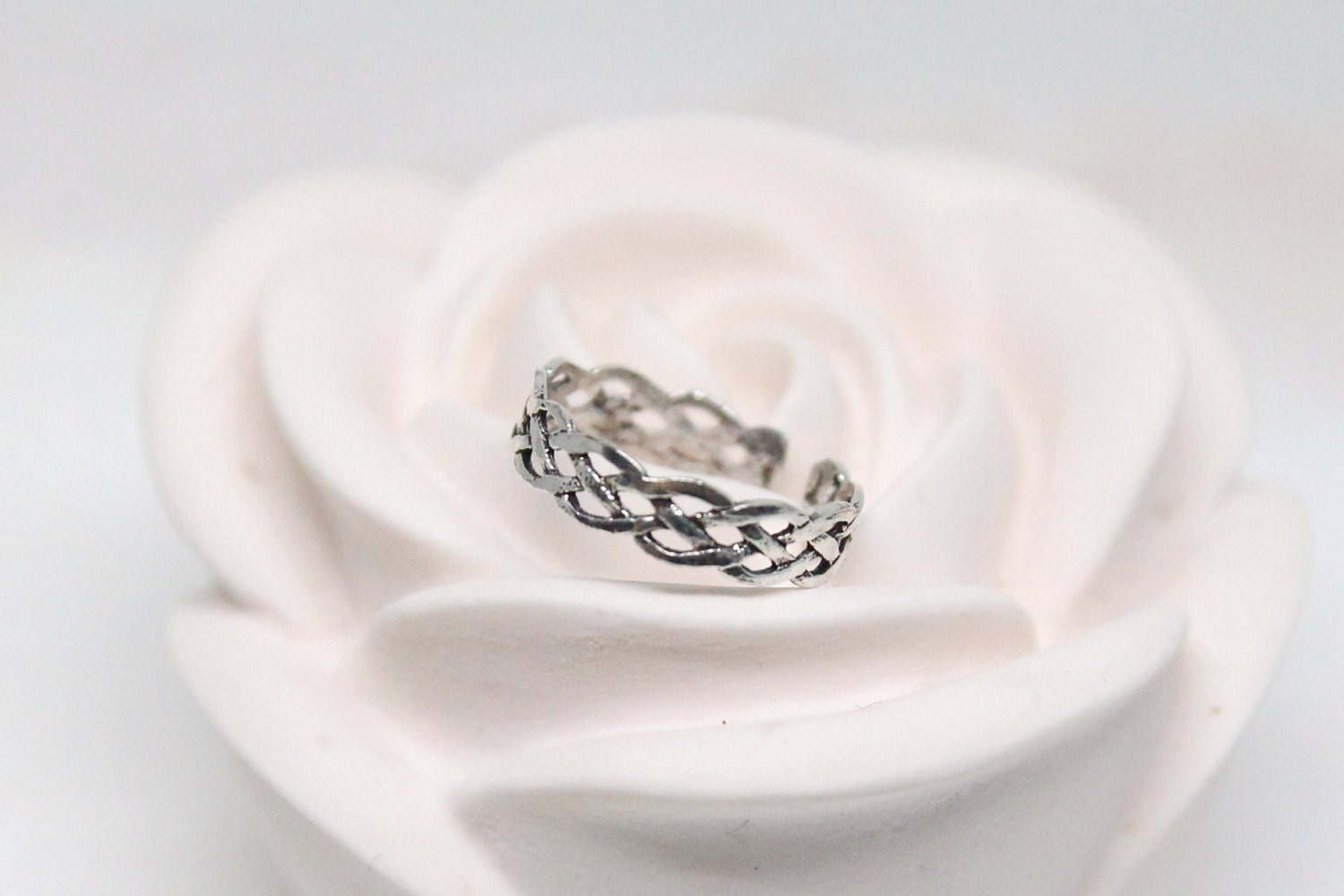 925 Sterling Silber Ring, Geschenk, Größenverstellbarer Knuckle Brautjungfer Midi Pinky Aus Korea, Zehenring von ARGENTTI