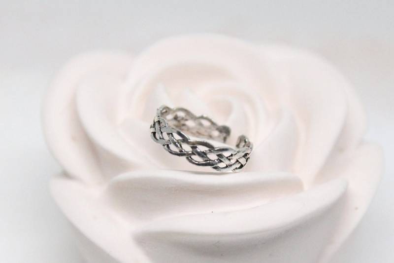 925 Sterling Silber Ring, Geschenk, Größenverstellbarer Knuckle Brautjungfer Midi Pinky Aus Korea, Zehenring von ARGENTTI