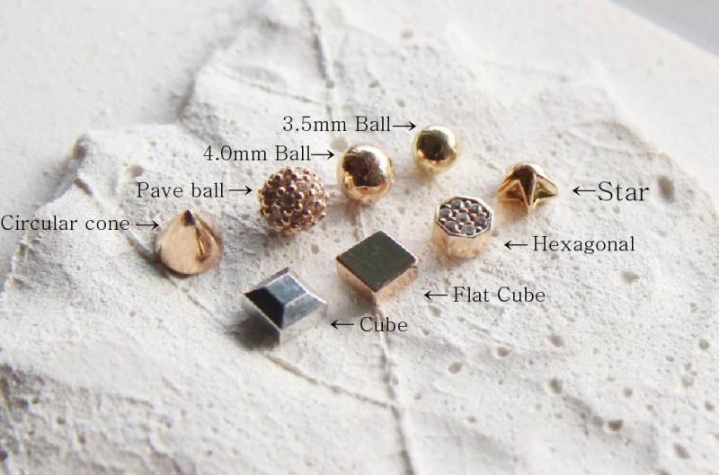 Feine 14K Gold Piercing Mutter, 18 Gauge, Ohrringe, 14K Mutter von ARGENTTI