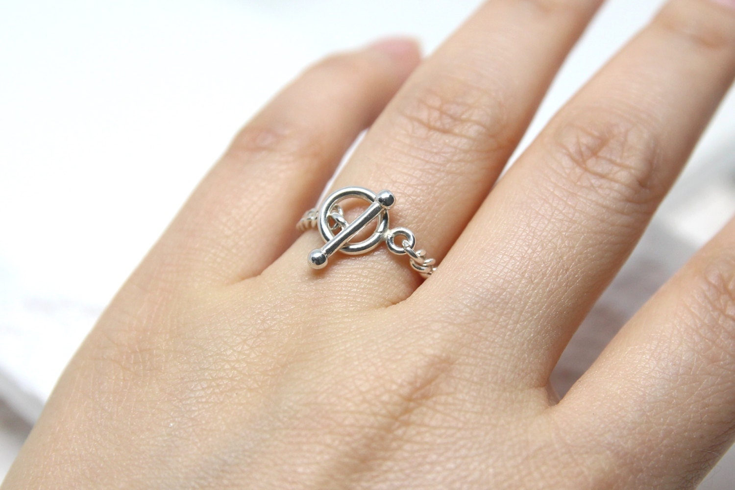 sterling Silber Knebelring, Kettenring, Silberschmuck Nach Maß, Freundschaftsring, Silberring, Geschenk Für Sie, Paar Schmuck, Offener Kreis von ARGENTTI