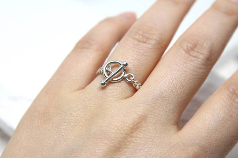 sterling Silber Knebelring, Kettenring, Silberschmuck Nach Maß, Freundschaftsring, Silberring, Geschenk Für Sie, Paar Schmuck, Offener Kreis von ARGENTTI