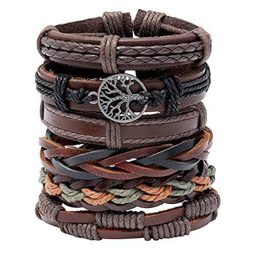 ARHZ Jewelry Armband für Herren aus Leder Schwarz. (A) von ARHZ