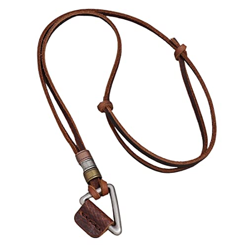 ARHZ Men's Stainless Steel and Leather Necklace. von ARHZ