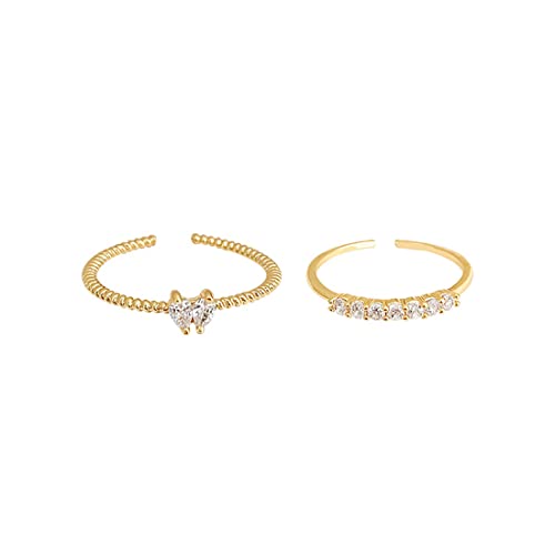 Damen Mädchen Gold Knuckle Ring Set, Stapelringe Vintage Ringe von ARHZ