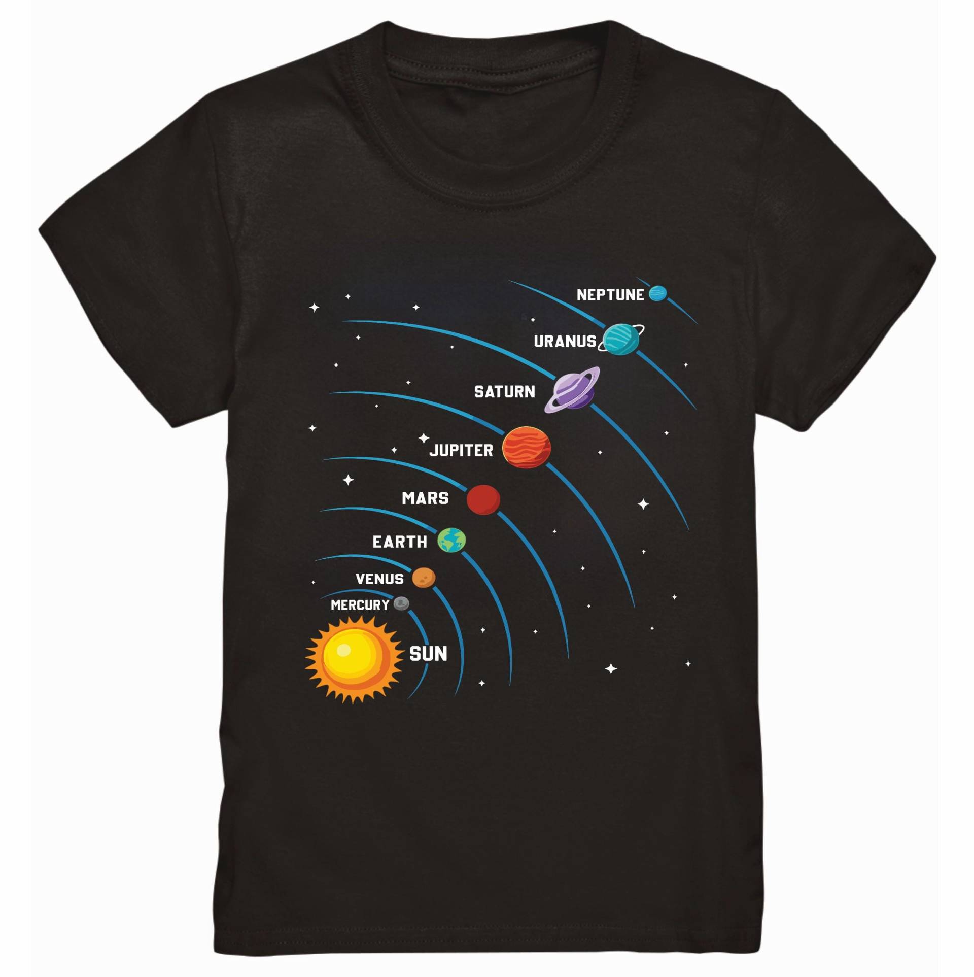 Kindershirt Sonnensystem Planeten Lernmotiv Kinder T-Shirt Astronomie & Space Geschenk Für Schule Kindergarten Und Geburtstag Jungen Mädchen von ARIANDeutschland