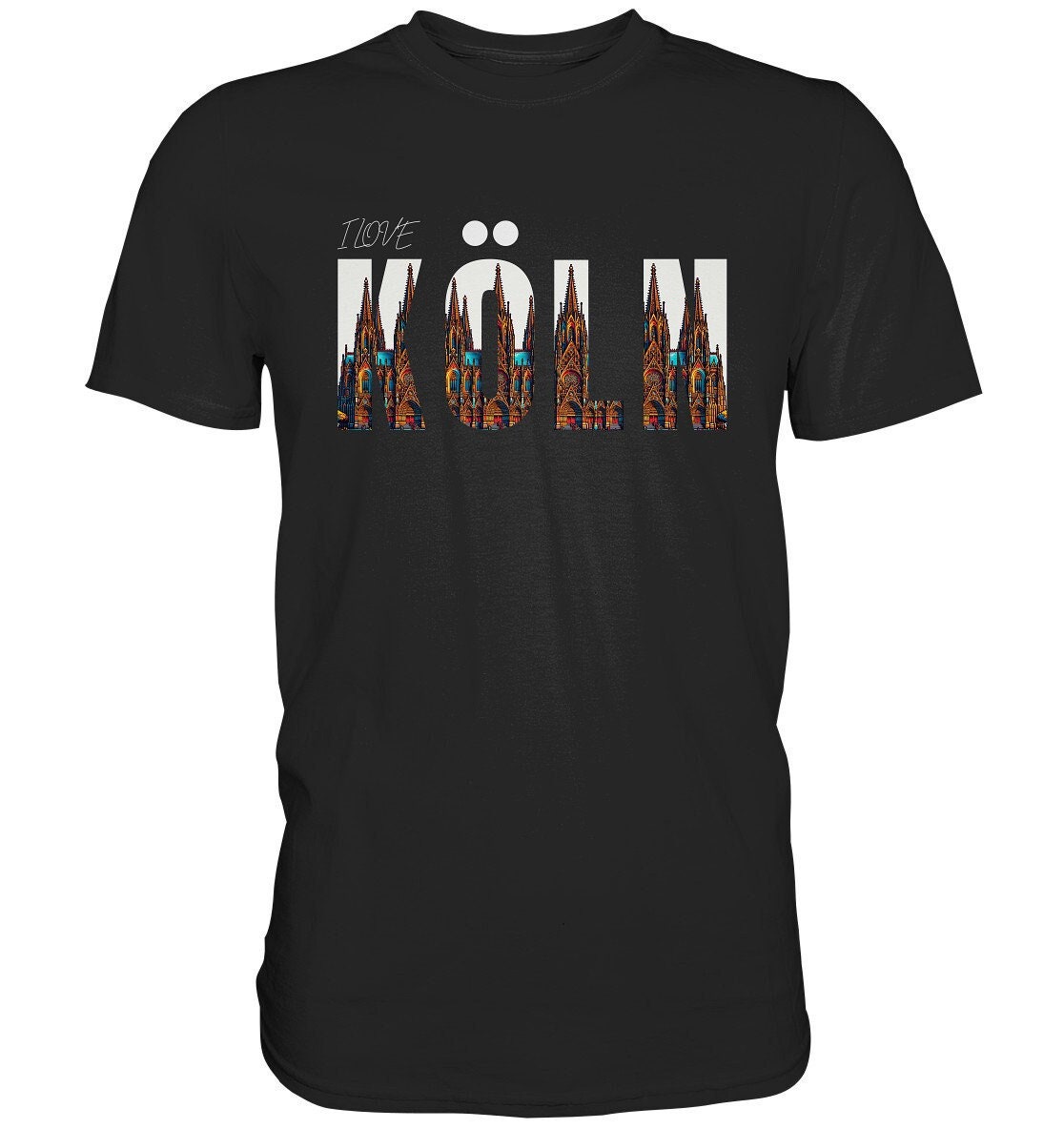 Köln, I Love Köln T-Shirt Städte Souvenir City Life Stadt Kult Fun - Premium Shirt von ARIANDeutschland