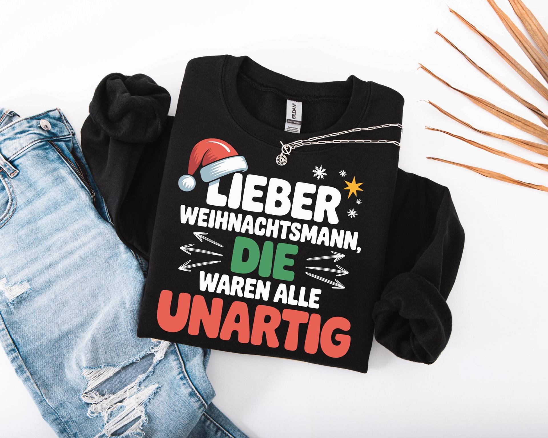 Lieber Weihnachtsmann, Die Waren Alle Unartig - Lustiger Weihnachts-Sweatshirt Spruch, Unisex Pulli, Witziges Geschenk von ARIANDeutschland
