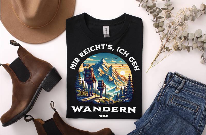 Mir Reicht's Ich Geh Wandern Shirt Herren Damen - Bergliebe Hicking T-Shirt Camping Outdoor Geschenk Idee Deutsch von ARIANDeutschland