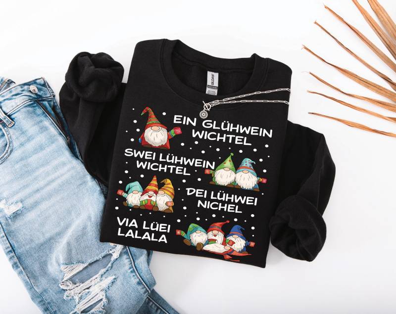 Weihnachten Wichtel Sweatshirt Lustiger Glühwein-Spruch Ein Glühwein Pullover Geschenk Für Damen & Herren Weihnachtsmarkt/Winter von ARIANDeutschland
