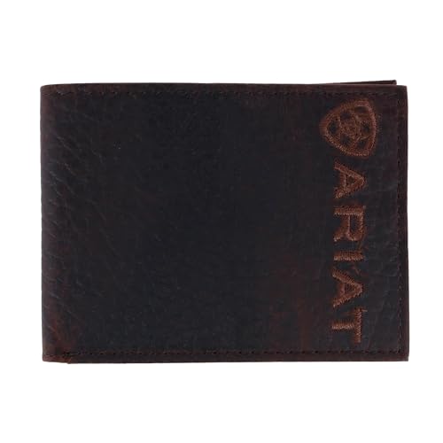 ARIAT Herren Bullhide geprägte Bifold Geldbörse, Braun, Einheitsgröße, Western Bifold Wallet von ARIAT