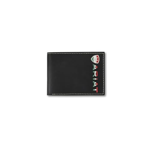 ARIAT BIFOLD WALLET MEXICO FLAG COLORS BLACK, Schwarz von ARIAT