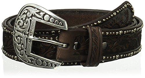 ARIAT Damen Brown Floral Nail Head Edge Gürtel, braun, Groß von ARIAT