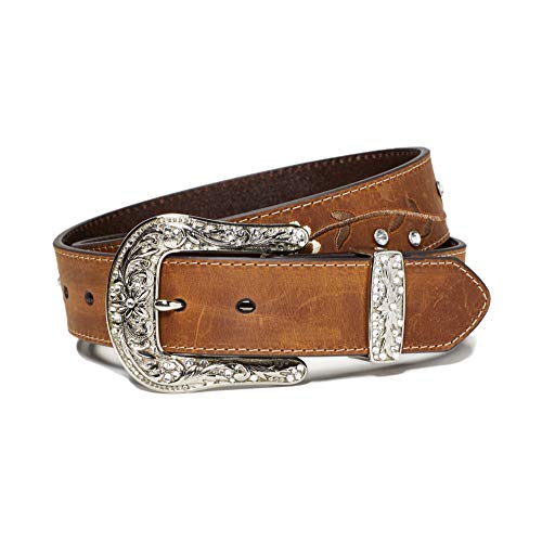 ARIAT Damen Floral Stitch Berry Concho Belt Gürtel, braun, X-Large von ARIAT