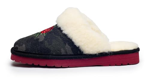 ARIAT Damen Jackie Square Toe Warm Soft Echtes Wildleder Indoor Outdoor Hausschuhe mit Plüschkragen, Camo Rose, 37.5 EU ARIAT Damen Jackie Square Toe Warm Soft Echtes Wildleder Indoor Outdoor Hausschuhe mit Plüschkragen, Camo Rose, 37.5 EU von ARIAT