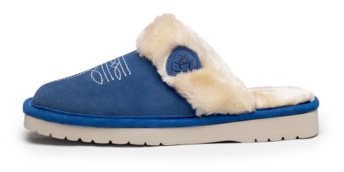 ARIAT Damen Jackie Square Toe Warm Soft Echtes Wildleder Indoor Outdoor Hausschuhe mit Plüschkragen, Denim, 36.5 EU ARIAT Damen Jackie Square Toe Warm Soft Echtes Wildleder Indoor Outdoor Hausschuhe mit Plüschkragen, Denim, 36.5 EU von ARIAT