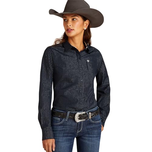 ARIAT Damen Kirby Stretch Shirt, Salute/Silber Lurex, 3X von ARIAT