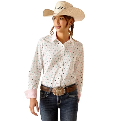 ARIAT Damen Kirby Stretch Shirt, Steer Garden, Mittel von ARIAT