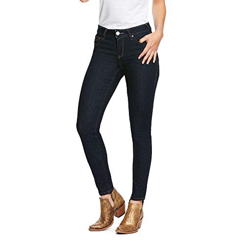 ARIAT Damen Perfect Rise Ultra Stretch Sidewinder Skinny Jeans, Spülung, 32 regulär, Blau von ARIAT