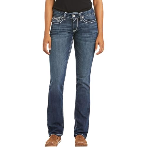 ARIAT Damen R.E.A.L Mid Rise Straight Jeans, Ivy Dresden, 27 S von ARIAT