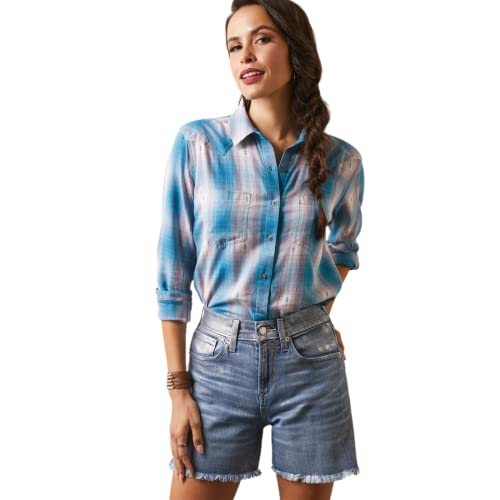 ARIAT Damen Real Billie Jean Shirt Hemd, Idabel Dobby Plaid, Groß von ARIAT