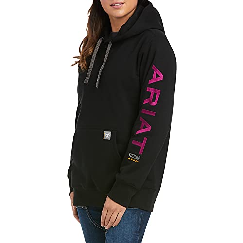 ARIAT Damen Rebar Graphic Hoodie Kapuzenpullover, Schwarz/Violett, L von ARIAT