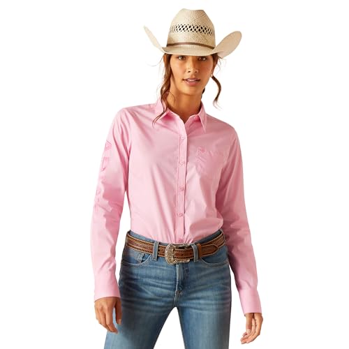ARIAT Damen Wrinkle Resist Team Kirby Stretch Shirt, Prism Pink, Groß von ARIAT