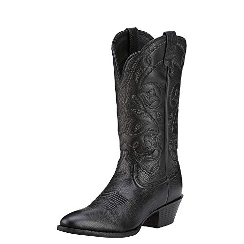 ARIAT Heritage Damen Cowgirl-Stiefel mit rundem Zehenbereich, schwarz, 38 EU von ARIAT