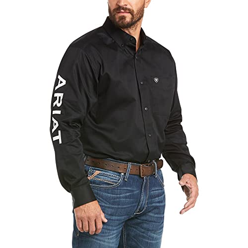 ARIAT Herren Big and Tall Team Logo Langarm Twill Shirt - Schwarz - XX-Large-Hoch von ARIAT