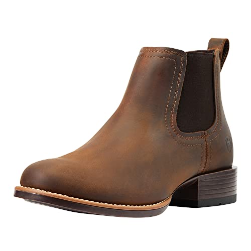 ARIAT Herren Booker Ultra runder Zehenpartie Westernstiefel, Braun, Used-Optik, 41.5 EU von ARIAT