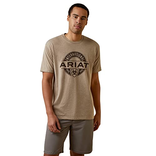 ARIAT Herren Center Fire T-Shirt, Haferflocken (Oatmeal), meliert, XL von ARIAT