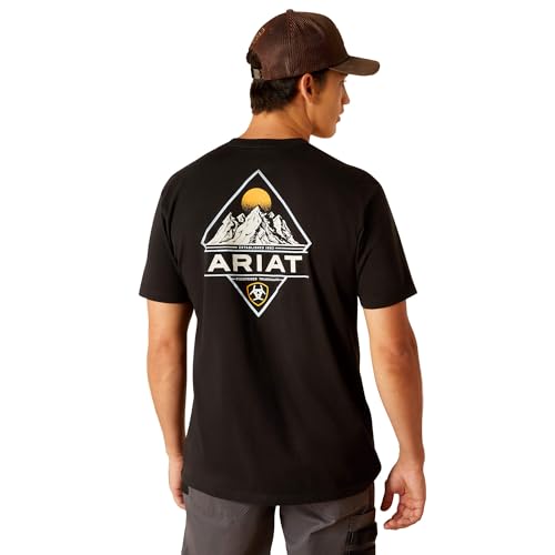 ARIAT Herren Dmnd Mountain T-Shirt, Schwarz, Mittel von ARIAT