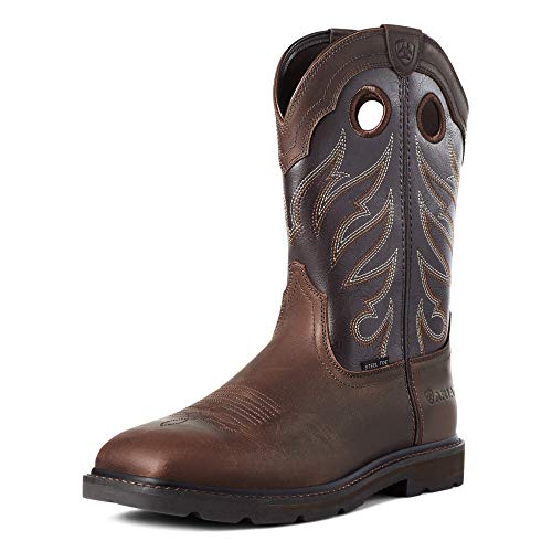 Ariat Herren Groundwork Wide Square Steel Toe Westernstiefel, Braun, 45.5 EU Weit von Ariat