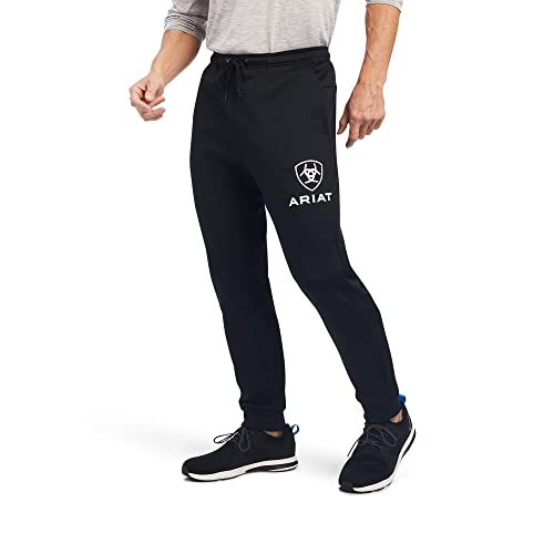 ARIAT Herren Logo Tek Fleece Jogger Sweatpants Jeans, schwarz, Klein von ARIAT