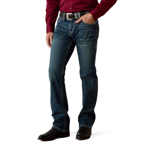 ARIAT Herren M7 Rocker Stretch Coltrane Stackable Straight Leg Jeans, Silverton, 36W / 34L ARIAT Herren M7 Rocker Stretch Coltrane Stackable Straight Leg Jeans, Silverton, 36W / 34L von ARIAT