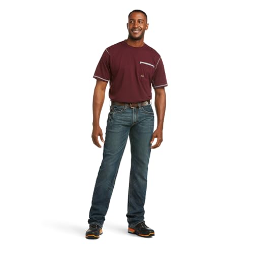 ARIAT Herren Rebar M5 Edge Stackable Slim Fit Durastretch Straight Leg Jeans-Arbeitshose, Ironside, 48 ARIAT Herren Rebar M5 Edge Stackable Slim Fit Durastretch Straight Leg Jeans-Arbeitshose, Ironside, 48 von ARIAT
