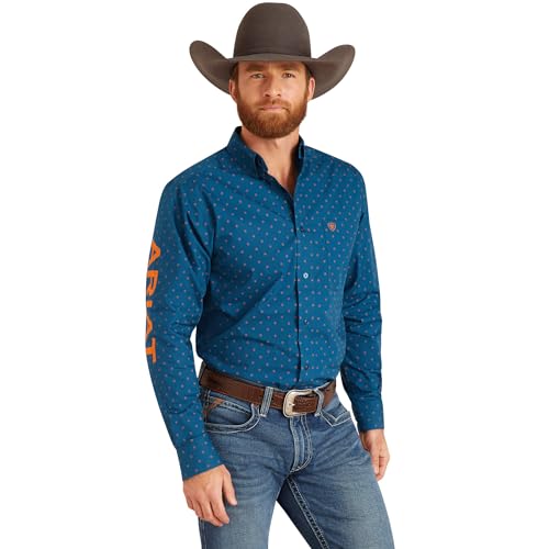 ARIAT Herren Team Clarence Fitted Shirt, Echtes Blau, Mittel von ARIAT