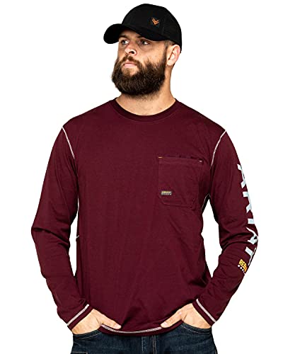 ARIAT Herren Workman Logo Hemd, Rebar Grey, 4X-Groß von ARIAT