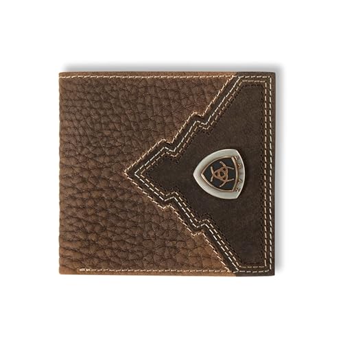 ARIAT Large Bifold Overlay Shield Wallet, Brown Rowdy von ARIAT