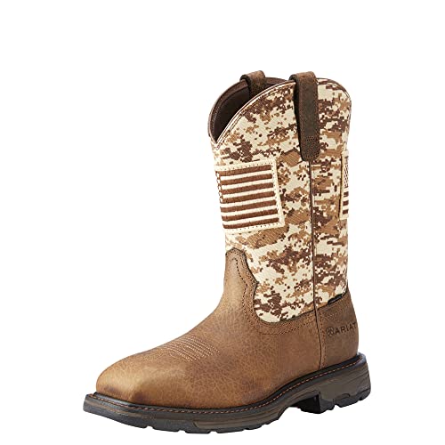 ARIAT - Männer Workhog Patriot Steel Toe Western Arbeitsschuhe, 41.5 M EU, Earth/Sand Camo/Sand Camo Print von ARIAT