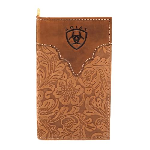 ARIAT Men's Genuine Leather Floral Embossed Rodeo Wallet von ARIAT