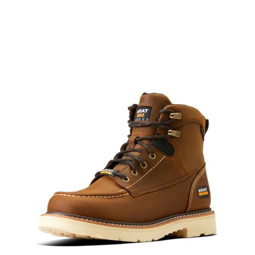 ARIAT Men's Rebar Lift 6" Waterproof Work Boot Industrial, Distressed Brown, 10 von ARIAT