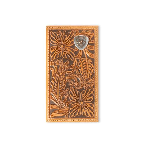 ARIAT Rodeo Floral Embossed Logo Wallet, Nutmeg von ARIAT