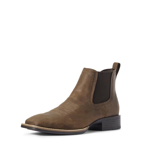 Ariat Mens Booker Ultra Square Toe Chelsea Boots, Distressed Tan, 12 Wide von ARIAT