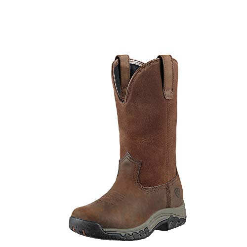ARIAT Terrain Schlupfstiefel Wasserdicht Damen Western Leder Arbeitsstiefel, Braun (Braun, Used-Optik), 39 EU von ARIAT