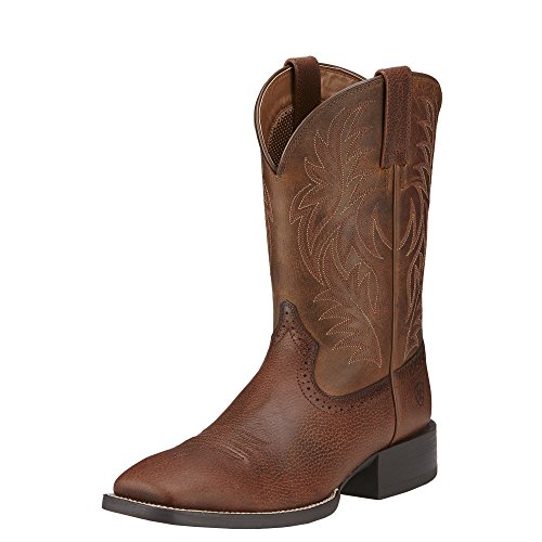 ARIAT Westernstiefel mit breitem Zehenbereich Sport Weit Square Toe Western Boots-Herren Country Leder Arbeitsstiefel, Fiddle Brown/Powder Brown, 42 EU von ARIAT