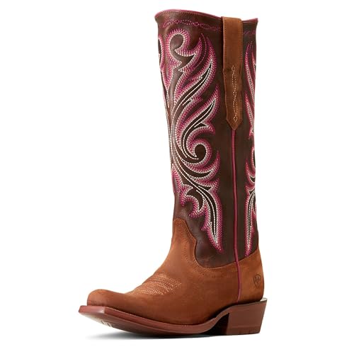 ARIAT Women's Futurity Starlight StretchFit Western Boot, Terracotta Roughout/Brazen Tan, 7 von ARIAT