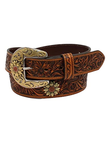 Ariat Damen Sonnenblume Concho Gürtel Braun Leder, braun, X-Large von ARIAT