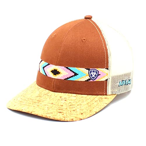 Ariat Damen Tan Aztec Kork Cap mit Snapback Verschluss, braun, Einheitsgröße von ARIAT