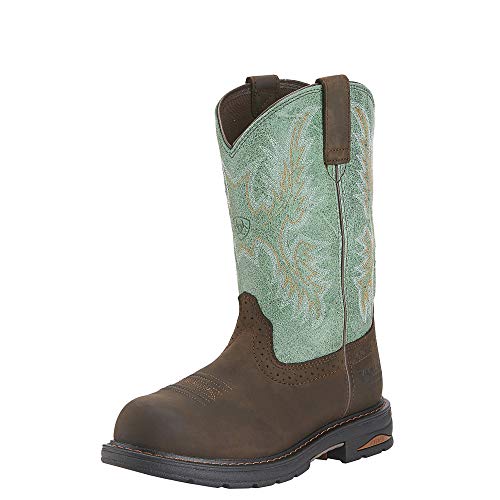 ARIAT Damen Tracey Waterproof Composite Toe Work Boot Westernstiefel, Oiled Dark Brown/Turquoise, 38 EU von ARIAT