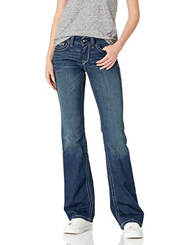 Ariat - Frauen REAL Mid Rise Boot Whipsti Jeans, 29 Regular, Ocean von ARIAT